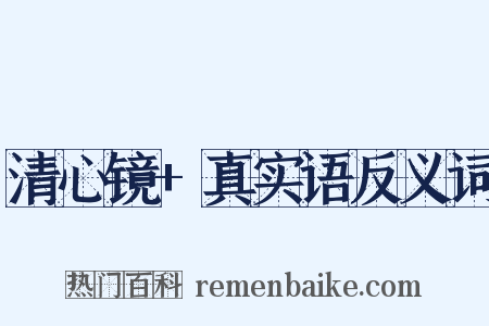 清心镜+真实语反义词是什么意思的图片